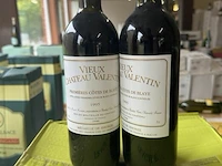 4x 1 doos vieux chauteau valentin premieres cotes de blaye 1995 - afbeelding 2 van  4