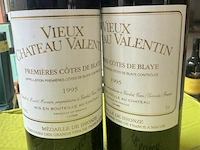 4x 1 doos vieux chauteau valentin premieres cotes de blaye 1995 - afbeelding 4 van  4