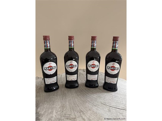 4x 1 fles martini rosso - afbeelding 1 van  1
