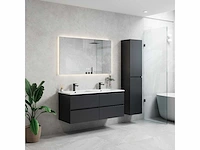 4x 120cm badkamermeubelset - kleur: zwart eik - roma 120-06