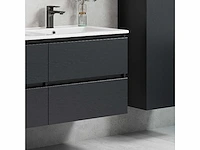 4x 120cm badkamermeubelset - kleur: zwart eik - roma 120-06 - afbeelding 3 van  4