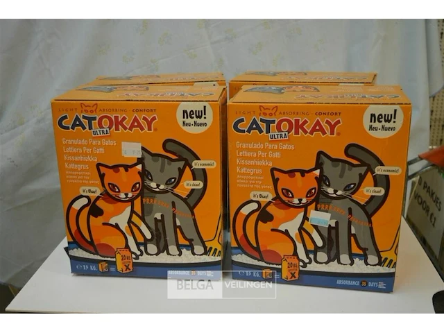4x 1,5kg cat okay kattenzand - afbeelding 1 van  3