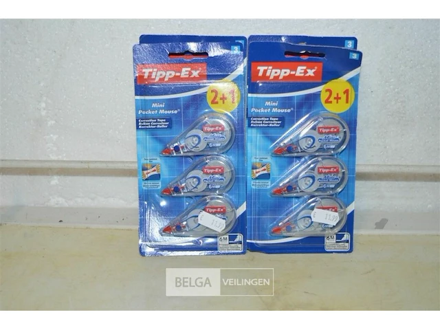 4x 3st tipp-ex roller - afbeelding 1 van  3