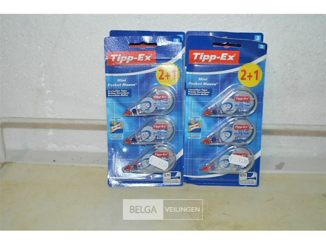 4x 3st tipp-ex roller - afbeelding 1 van  3