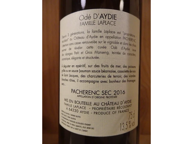 4x 75cl odé d'aydie witte wijn - afbeelding 3 van  4