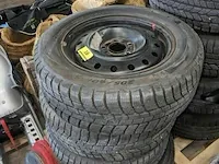 4x autoband stalen velg, michelin winterband 205x60r15 91h - afbeelding 1 van  2