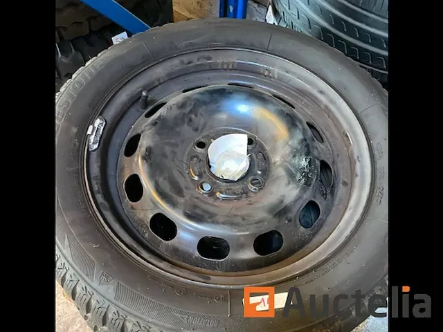 4x autobanden + velgen bridgestone 195/55r15 - afbeelding 1 van  5