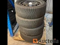 4x autobanden + velgen bridgestone 195/55r15 - afbeelding 3 van  5