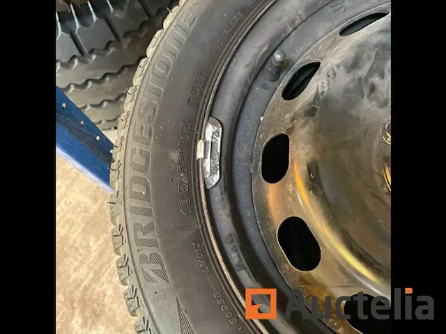 4x autobanden + velgen bridgestone 195/55r15 - afbeelding 4 van  5
