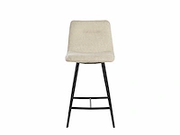 4x beige barkruk chenille - afbeelding 1 van  7