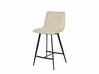 4x beige barkruk chenille - afbeelding 2 van  7
