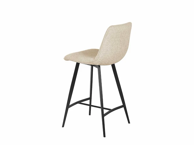 4x beige barkruk chenille - afbeelding 4 van  7