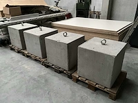 4x betonblok met oogbout