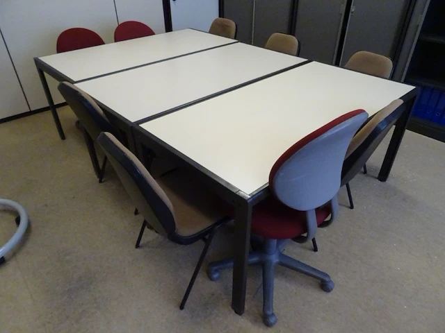 4x bureautafel + diverse stoelen - afbeelding 5 van  5