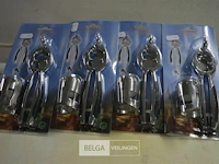 4x champagne opener & flessenstop - afbeelding 1 van  2