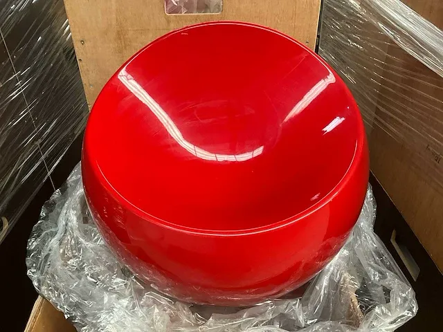 4x design balstoel finn stone - rood - afbeelding 1 van  7