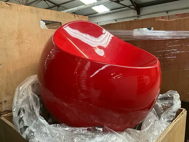 4x design balstoel finn stone - rood - afbeelding 2 van  7
