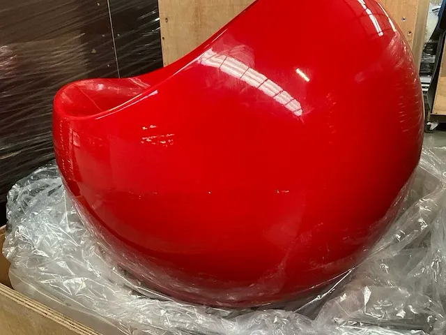4x design balstoel finn stone - rood - afbeelding 6 van  7