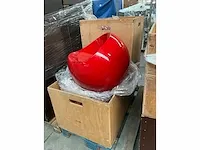 4x design balstoel finn stone - rood - afbeelding 7 van  7