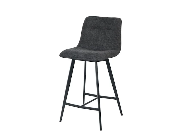 4x design barkruk antraciet stof - afbeelding 2 van  4