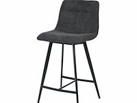 4x design barkruk antraciet stof - afbeelding 2 van  4