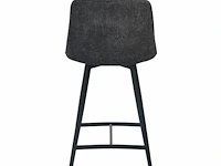 4x design barkruk antraciet stof - afbeelding 3 van  4