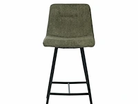 4x design barkruk groen stof - afbeelding 1 van  4