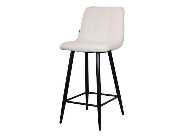 4x design barkruk wit boucle - afbeelding 1 van  4