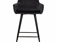 4x design barkruk zwart velvet - afbeelding 2 van  5