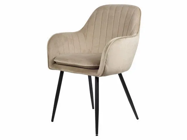 4x design eetkamerstoel beige - afbeelding 1 van  5