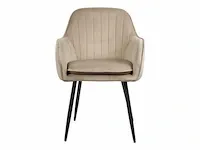 4x design eetkamerstoel beige - afbeelding 2 van  5