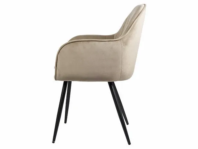 4x design eetkamerstoel beige - afbeelding 4 van  5