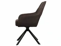 4x design eetkamerstoel bruin - afbeelding 3 van  5