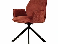 4x design eetkamerstoel red velvet - afbeelding 1 van  4