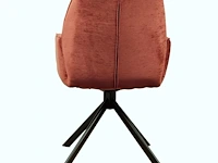 4x design eetkamerstoel red velvet - afbeelding 3 van  4