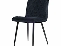 4x design eetkamerstoel zwart - afbeelding 1 van  4