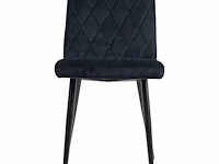 4x design eetkamerstoel zwart - afbeelding 2 van  4