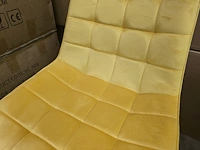 4x eetkamerstoel brooks yellow velvet - afbeelding 4 van  7