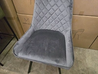 4x eetkamerstoel bura grey velvet - afbeelding 2 van  7