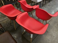 4x eetkamerstoel eamsy red met arm pp - afbeelding 3 van  4