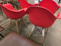 4x eetkamerstoel eamsy red met arm pp - afbeelding 4 van  4