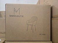 4x eetkamerstoel emms grey velvet - afbeelding 5 van  5