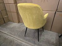 4x eetkamerstoel emms yellow velvet - afbeelding 3 van  6