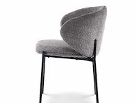 4x eetkamerstoel grey bouclé - afbeelding 3 van  5