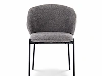 4x eetkamerstoel grey bouclé - afbeelding 2 van  5