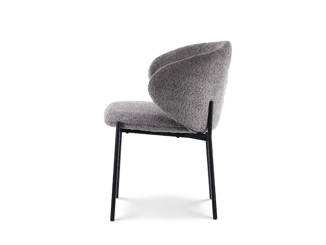 4x eetkamerstoel grey bouclé - afbeelding 3 van  5