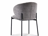 4x eetkamerstoel grey bouclé - afbeelding 4 van  5