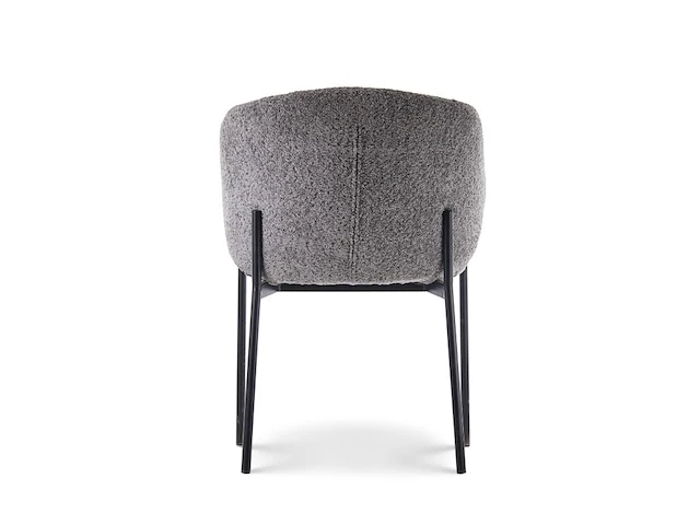 4x eetkamerstoel grey bouclé - afbeelding 5 van  5