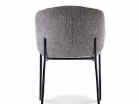 4x eetkamerstoel grey bouclé - afbeelding 5 van  5
