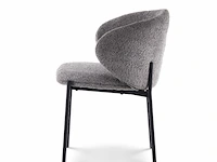 4x eetkamerstoel grey bouclé - afbeelding 3 van  5
